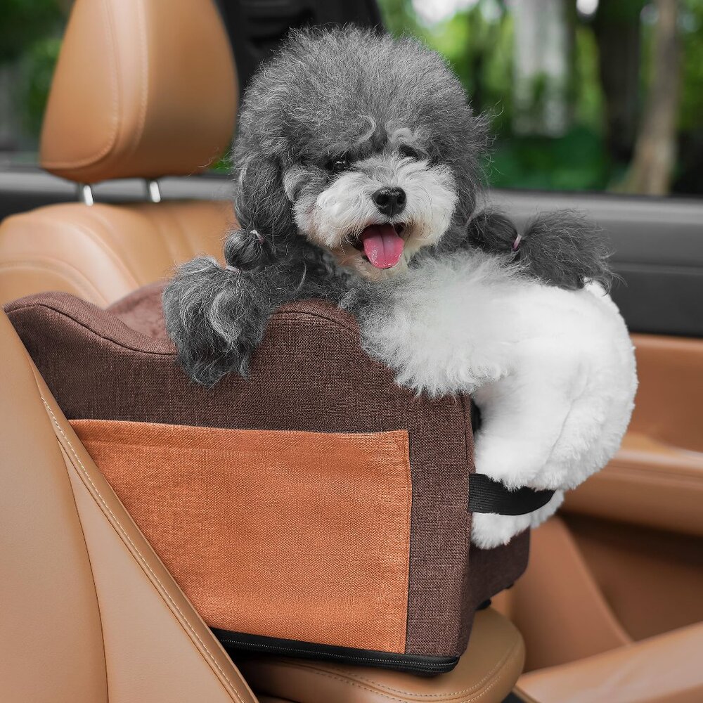 Sangoodier Center Console Dog Car Seat for Small Dogs